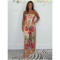 🔥New Arrival- 49% OFF💝Women's Exotic Spaghetti Strap Printed Top & Loose Pants 2-Piece Set