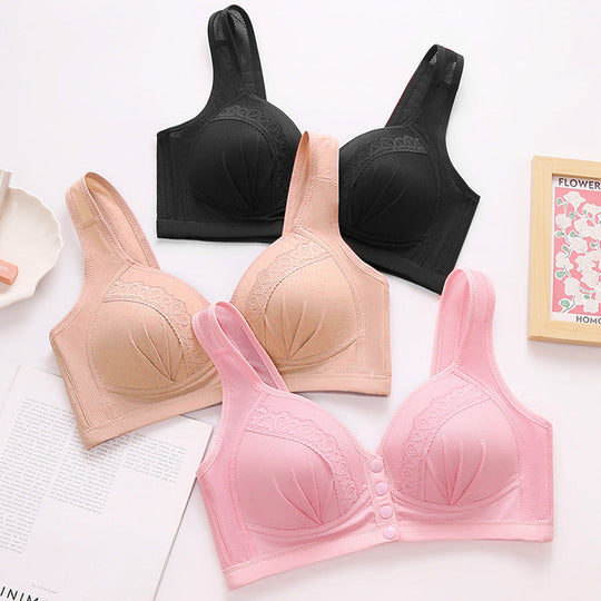 📢👙LAST DAY SPECIAL PRICE⚡CloudComfort™ Front-Button Cotton Bra – Breathable • Wire-Free • All-Day Support • Non-Padded & Skin-Friendly 🌿