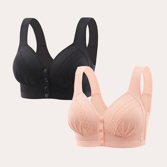 📢👙LAST DAY SPECIAL PRICE⚡CloudComfort™ Front-Button Cotton Bra – Breathable • Wire-Free • All-Day Support • Non-Padded & Skin-Friendly 🌿