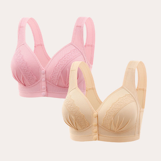 📢👙LAST DAY SPECIAL PRICE⚡CloudComfort™ Front-Button Cotton Bra – Breathable • Wire-Free • All-Day Support • Non-Padded & Skin-Friendly 🌿