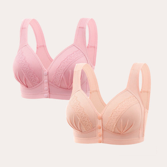 📢👙LAST DAY SPECIAL PRICE⚡CloudComfort™ Front-Button Cotton Bra – Breathable • Wire-Free • All-Day Support • Non-Padded & Skin-Friendly 🌿