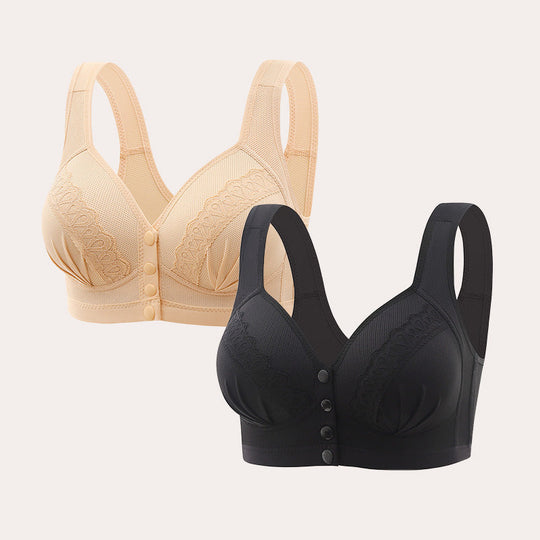 📢👙LAST DAY SPECIAL PRICE⚡CloudComfort™ Front-Button Cotton Bra – Breathable • Wire-Free • All-Day Support • Non-Padded & Skin-Friendly 🌿