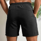 💥Men's Letter Print Drawstring Waist Shorts💥 | Gusseted Crotch Design | 4-Way Stretch Fabric | Anti-Chafing Lining
