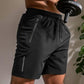 💥Men's Letter Print Drawstring Waist Shorts💥 | Gusseted Crotch Design | 4-Way Stretch Fabric | Anti-Chafing Lining