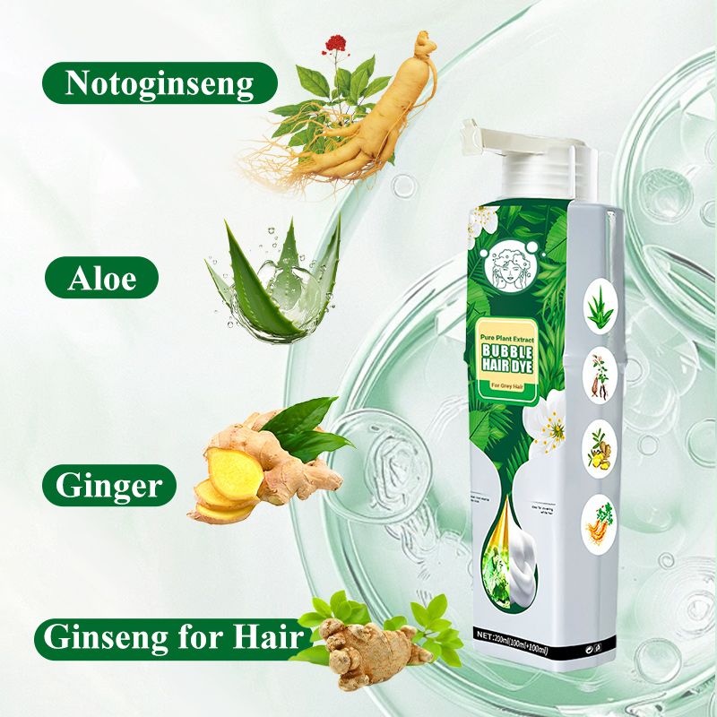 🌱 Pure Plant Extract Bubble Hair Dye Shampoo - 98% Natural Ingredients, Perfect for Sensitive Scalp & First-Timers!