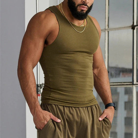 🔥 Pro-Favorite Muscle Fit Tank Top for Men – Spandex – Breathable 💪