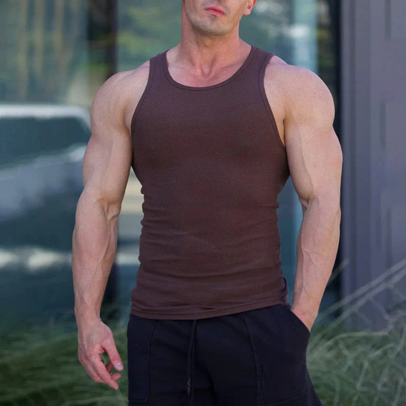 🔥 Pro-Favorite Muscle Fit Tank Top for Men – Spandex – Breathable 💪