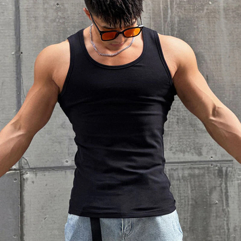 🔥 Pro-Favorite Muscle Fit Tank Top for Men – Spandex – Breathable 💪
