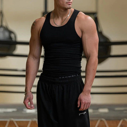 🔥 Pro-Favorite Muscle Fit Tank Top for Men – Spandex – Breathable 💪