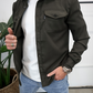 🍂New Autumn/Winter Men’s Brushed Casual Shirt (European & American Youth Cut) - Sanded Soft Finish, Shacket-Ready, Layering Essential