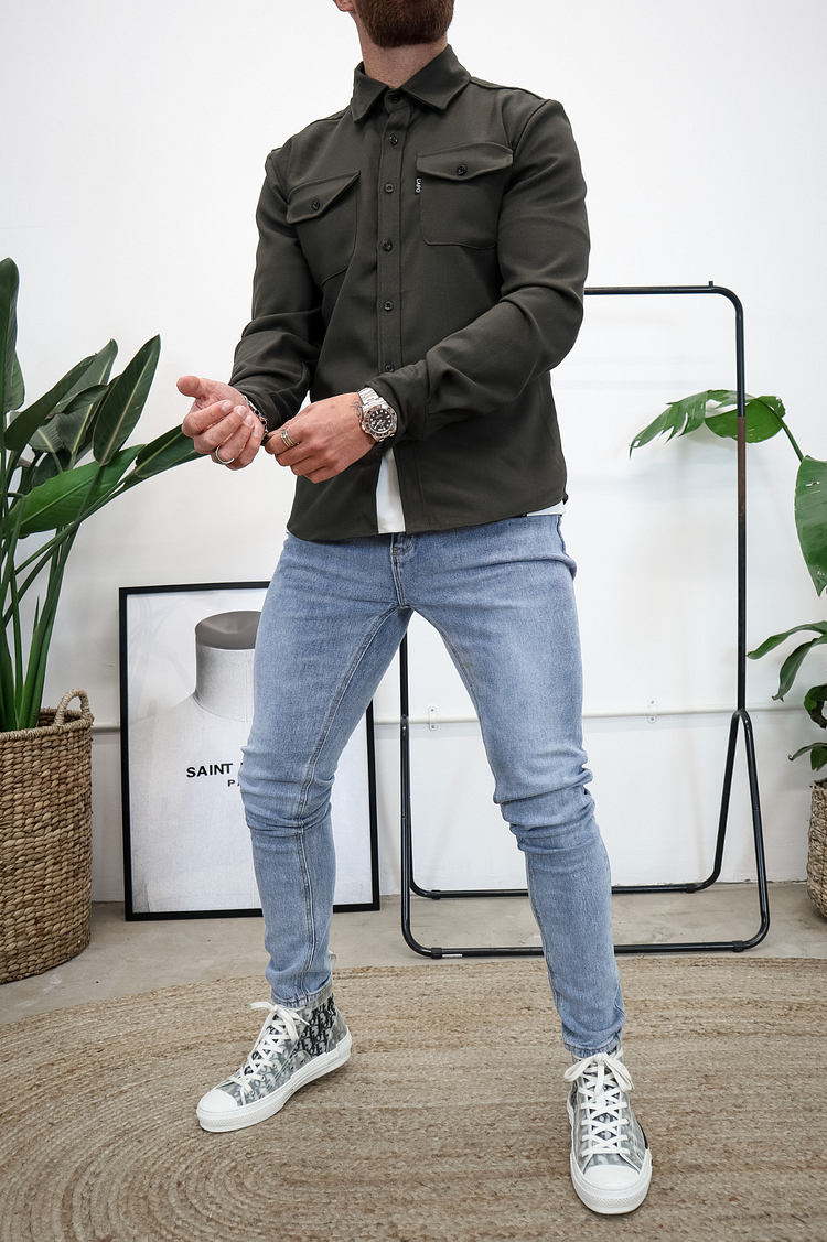 🍂Uusi syksy/talvi miesten harjattu rento paita (eurooppalainen) & American Youth Cut) - hiottu pehmeä viimeistely, valmis käytettäväksi shacket-puvussa, välttämätön kerrospukeutumiseen