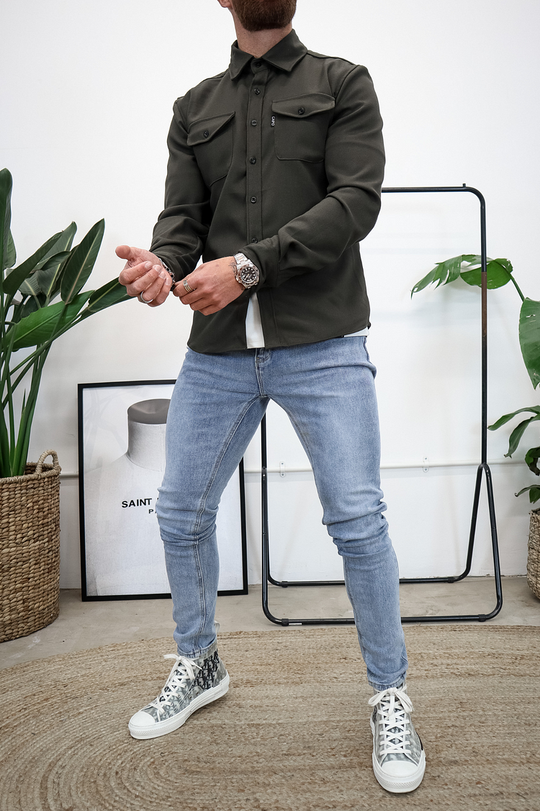 🍂Uusi syksy/talvi miesten harjattu rento paita (eurooppalainen) & American Youth Cut) - hiottu pehmeä viimeistely, valmis käytettäväksi shacket-puvussa, välttämätön kerrospukeutumiseen