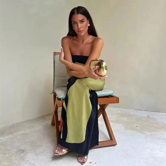 Jaime Abito lungo da vacanza con stampa floreale astratta, elastico e spalle scoperte - Flowy & Ideale per le fughe estive