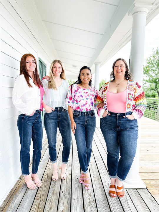 💗Hot Promotion 50% Off💗Tummy Control Cuffed Slim Fit Jeans