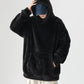 🔥Early Winter Discount-50% OFF⏰Men's Solid Color Thickened Loose Fuzzy Hooded Sweatshirt