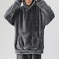 🔥Early Winter Discount-50% OFF⏰Men's Solid Color Thickened Loose Fuzzy Hooded Sweatshirt
