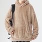 🔥Early Winter Discount-50% OFF⏰Men's Solid Color Thickened Loose Fuzzy Hooded Sweatshirt