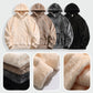 🔥Early Winter Discount-50% OFF⏰Men's Solid Color Thickened Loose Fuzzy Hooded Sweatshirt
