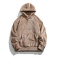 🔥Early Winter Discount-50% OFF⏰Men's Solid Color Thickened Loose Fuzzy Hooded Sweatshirt