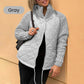 🔥2025 New Women’s Knit Patchwork Puffy Jacket - Soft Knit Panels, Quilted Body, Easy-Zip, Big Pockets 🧶🧷