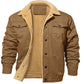 Men’s Retro Western Winter Fleece Jacket — Aztec Pattern, Sherpa Collar, Reinforced Pockets & Wind-Resistant Shell 🤠