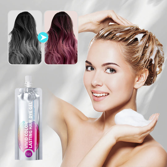 💥Soldes à -50%💥Gel colorant pour cheveux couleur vive longue durée