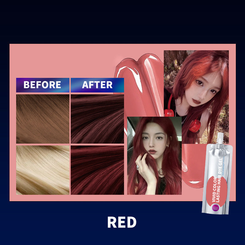 💥Soldes à -50%💥Gel colorant pour cheveux couleur vive longue durée