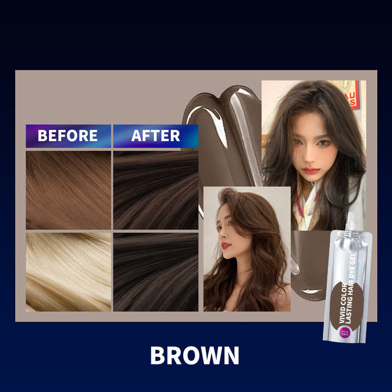 💥Soldes à -50%💥Gel colorant pour cheveux couleur vive longue durée