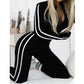 🌸Women's Sporty Zip-Up Long-Sleeve Jumpsuit - Sporty to Chic in 1 Zip! 🌸 Gym & Street Ready