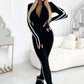 🌸Women's Sporty Zip-Up Long-Sleeve Jumpsuit - Sporty to Chic in 1 Zip! 🌸 Gym & Street Ready