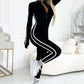 🌸Women's Sporty Zip-Up Long-Sleeve Jumpsuit - Sporty to Chic in 1 Zip! 🌸 Gym & Street Ready