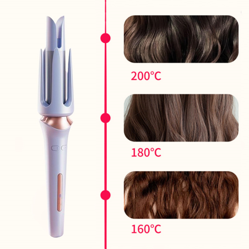 Anti-trassel automatisk hårkrullare med tre temperatur