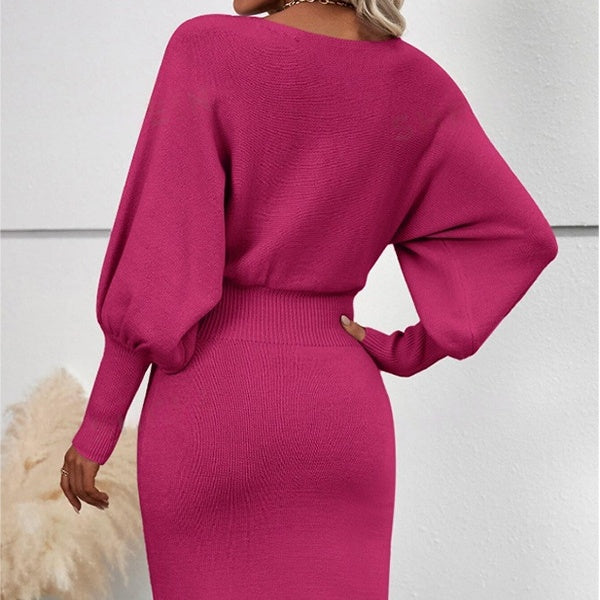 ✨️Remise d'hiver 50%✨️Ensemble 2 pièces avec jupe en tricot élégante