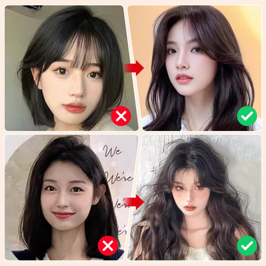 💖Denna veckas heta reor - 50% RABATT🤩Damperuk med långt, vågigt hår och tonad hår, i ett stycke med justerbar passform