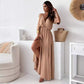💖Hot Sale💖Women’s Elegant Sexy V Neck Side Slit Dress - Show Off Your Charming Curves, Radiate Elegance!