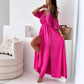 💖Hot Sale💖Women’s Elegant Sexy V Neck Side Slit Dress - Show Off Your Charming Curves, Radiate Elegance!