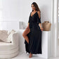 💖Hot Sale💖Women’s Elegant Sexy V Neck Side Slit Dress - Show Off Your Charming Curves, Radiate Elegance!