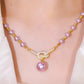 High-grade Purple Full Diamond Beads Necklace（50% OFF） - Luxurious & Versatile for Every Occasion