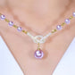 High-grade Purple Full Diamond Beads Necklace（50% OFF） - Luxurious & Versatile for Every Occasion