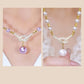 High-grade Purple Full Diamond Beads Necklace（50% OFF） - Luxurious & Versatile for Every Occasion