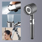 Home Essential Multi Functional High Pressure Shower, 3-Speed Massage, One-Touch Water Stop, Universal Interface, Stainless Steel Panel, Hose Holder & Filter Element