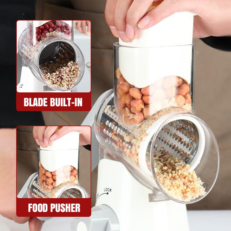 🔥2025 Kitchen Sale🔥Multifunctional Manual Rotary Grater & Chopper 🚀🥕