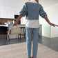 🔥 Women's Denim Two-Piece Set – Long Sleeve Jacket & High Waist Pants, Casual Streetwear Outfit 👖✨