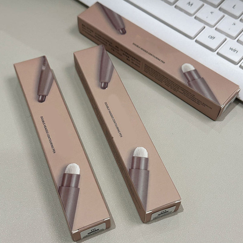 Peann Grúmaeireachta Dúbailte-Cheann le Scuab – Dealramh Nádúrtha 3T, Buan & Éasca le hÚsáid!