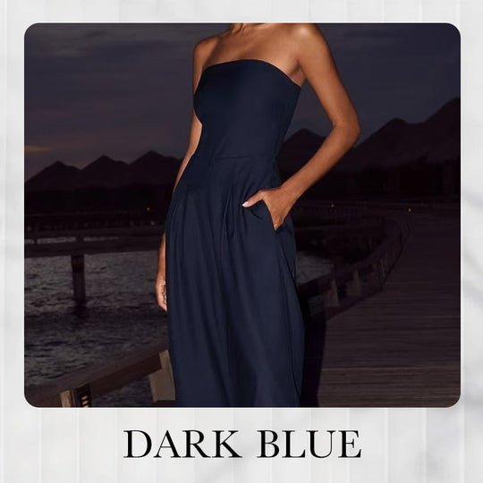 ✨Saldi caldi✨Tuta da donna con spalle scoperte e gamba larga 👑 Questa tuta ti farà sentire una regina!