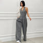 Women’s Sleeveless Jumpsuit | Slimming Button-Front Design | Wrinkle-Free & Breathable