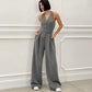 Women’s Sleeveless Jumpsuit | Slimming Button-Front Design | Wrinkle-Free & Breathable