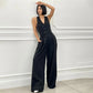 Women’s Sleeveless Jumpsuit | Slimming Button-Front Design | Wrinkle-Free & Breathable