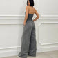 Women’s Sleeveless Jumpsuit | Slimming Button-Front Design | Wrinkle-Free & Breathable