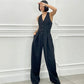 Women’s Sleeveless Jumpsuit | Slimming Button-Front Design | Wrinkle-Free & Breathable